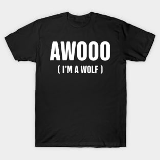 Awooo Anime Wolf Costume T-Shirt